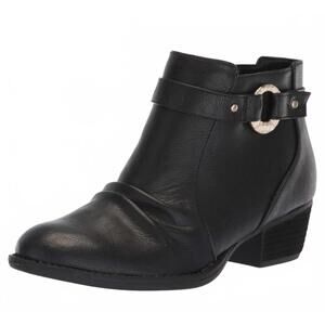 Dr. Scholl's Women's Janessa Ankle Boot - Black Smooth - 6 M US